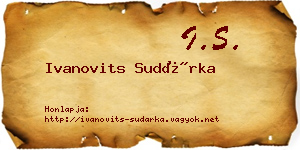 Ivanovits Sudárka névjegykártya